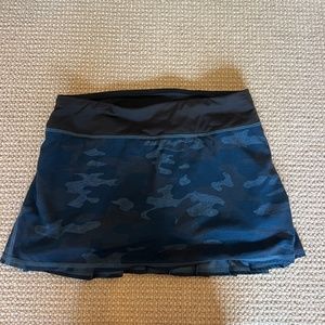 Lululemon Camo Blue Tennis Skirt